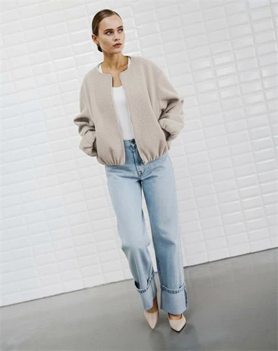 Withblack - WBLKennedy Bomber Jakke - Taupe Melange